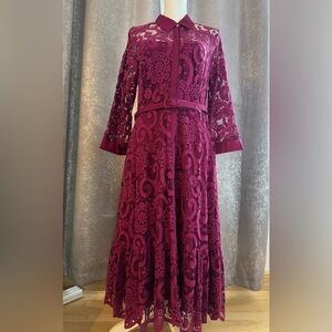 NWT $138 - Nanette Lepore A-line Lace Dress Sz 10 Color Bali Orchard